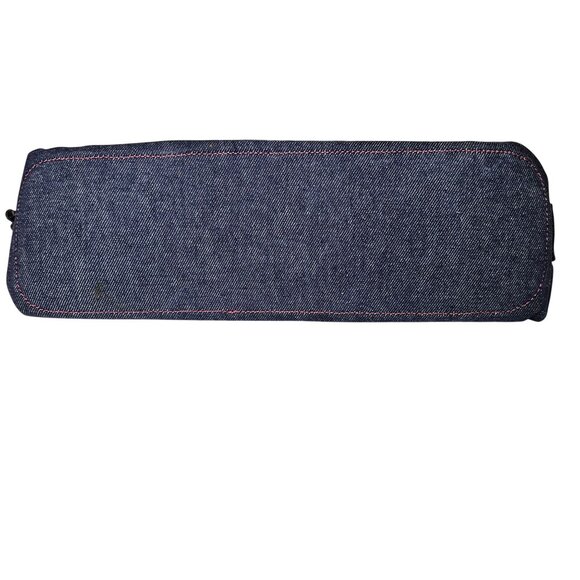 Vintage Dooney & Bourke Denim Tote Leather Trim Double Handles Eyelet - Picture 16 of 16